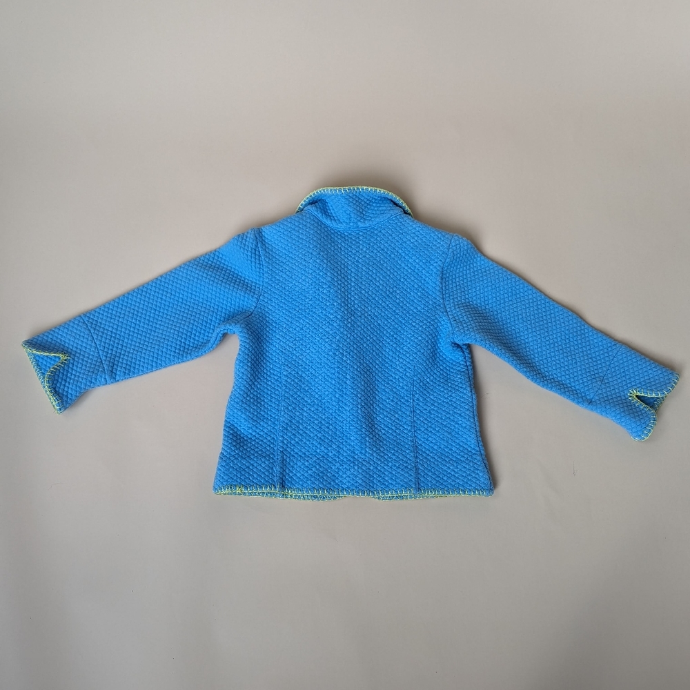 Hanna Andersson Blue Quilted Embroidered Jacket Size 80, 18-24M - Picture 2 of 9